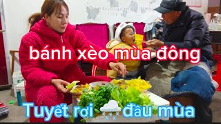 🌈269🌾Tuyết rơi 🌨đầu mùa, quay về quê cùng ba, bánh xèo mùa đông, đông đá hết rồi nội ơi