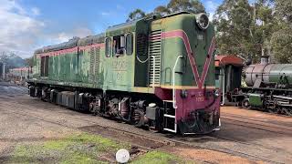 IMG 2505 C1703 moves away from the Hotham Valley Railway depot at  Dwellingup on 23/6/24. P Melling