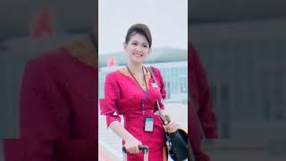 Pesawat dan pramugari cantik Sriwijaya air