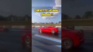 TWIN TURBO CORVETTE C8 DOES HUGE WHEELIE [ 2022 ] *MUST WATCH* #shorts #corvette #chevrolet