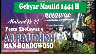 🔴 14 Jam'iyah Hadrah Ar Raudhoh MAN Bondowoso - Gebyar Maulid Pesta Sholawat 5 # 30 Malam