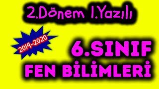 6.SINIF FEN BİLİMLERİ 2.Dönem 1.Yazılı Sınavı #6.Sınıfsınavlarahazırlık