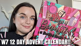 THE 2024 W7 12 DAY ADVENT CALENDAR UNBOXING|WORTH IT?! SHOULD WE JUST BUY THE 24 DAY ONE!