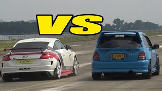 AUDI TT RS vs TOYOTA STARLET! SLEEPER POWER!