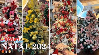 TOUR E ACHADINHOS VIVIAN FESTAS | DECORAÇÃO DE NATAL | NATAL 2024 #youtube #viralvideo #natal2024