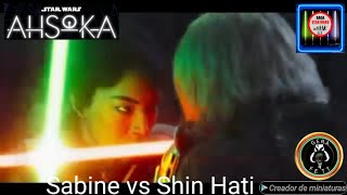 Sabine vs Shin Hati: Ahsoka serie Disney.