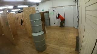 Airsoft Marshall Gets Shot in the Nuts! Accidental Funny Moment Airsoft Indoor CQB Gameplay