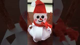 Spring Snowman Christmas Decorative Ornament ☃️ | Paper snowman | papercraft #shorts #snowman