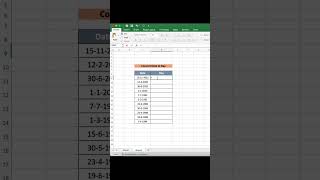 Formula to Convert Date to Day in Excel #shortsfeed #youtubeshorts