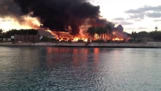 Epic Fire Caught on Camera 2013 Marina Cuba Cabbana