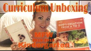 Cirriculum Unboxing - MFW Kindergarten