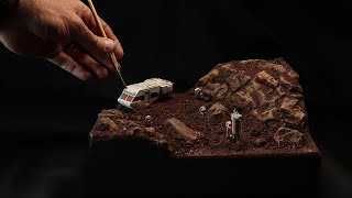 Desolate Rocky Planet Diorama - What Did The Explorers Find?