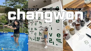 Rural Korea Travel in Changwon VLOG - 🍵 Making custom tea, 🌿botanic museum, bingsu, 🍜 street food