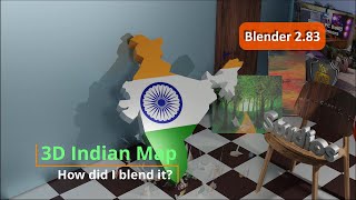 (20 Minutes) Make 3D Indian Map & Flag in Blender