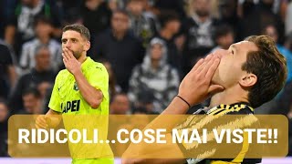 COSA HANNO VISTO I MIEI OCCHI‼ SASSUOLO-JUVENTUS 4️⃣-2️⃣. CI FACCIAMO MALE DA SOLI!!