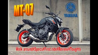 Yamaha MT - 07 2021 @ mototech #firstride#testride​​#walk around#specs​​​#toughts​​​​#ridealong