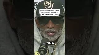 Deion Sanders didn’t hold back when talking to reporters! #shorts