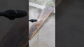 pressure washer vs wooden piece/#shorts #viral