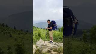 Hiking to the summit of Black Balsam Knob - Blue Ridge Mountains, NC