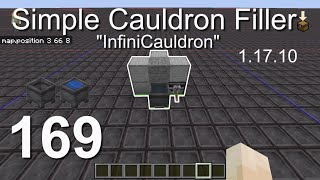 How to build a Simple Cauldron Water Filler (1.17.10) - Minecraft Bedrock Tutorials(169)