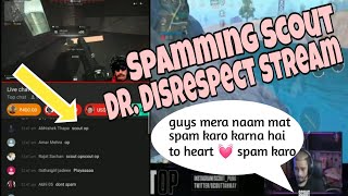 Scout request to spam heart 💓 in DrDisRespect stream || Scout raid to Dr. DisRespect, Spamming Scout