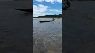 #minivlog Capturing the Moment: Boat Crossing the Current at Sada Pathor, Volaganj