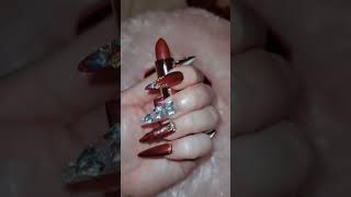 Red Lipstick Lip Shaped Red Beautiful Bold Luxurious Glam Nails #glam #luxurious #lipstick #lips