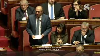 Intervento al Senato sull'informativa del ministro della Salute sul Coronavirus