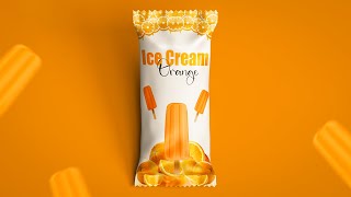 Orange Icecream Packaging Design In Coreldraw