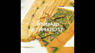 Maheshwari Handpainted Batik Zari Border Sarees