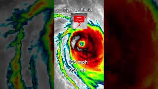 Cyclone Bhek￼i intensifying in the southwest Indian ￼