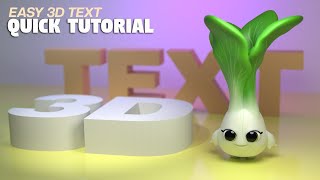 How to easily create 3D text