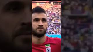 Brave Iranian players protest against government by not singing national anthem #qatar2022 #shorts