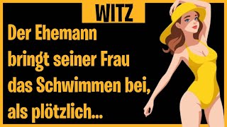 BESTER WITZ DES TAGES! 🤣Der Ehemann bringt seiner Frau das Schwimmen... - Täglich Witzige Videos! 🤣