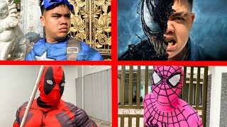 How to Transform Into A Superheroes Spiderman VS Venom,Captain VS Iron Man VS Joker