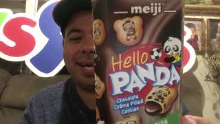 Japanese Meiji Hello Panda Chocolate Filled Cookies, Review! 😘👌