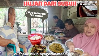 Hujan dari subuh cuacanya bikin nyegerne maem dan bikin ngantuk ‼️ Masakan sederhana