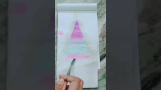 painting with Doms brush pen ||AWESOME PAINT HACKS - part 1||scenery paintings #shorts