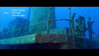 Scuba Diving in Malta | Rozi | Tugboat Wreck | Plongée à Malte 4K