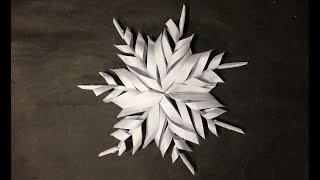 paper snowflake from paper  Origami snowflake