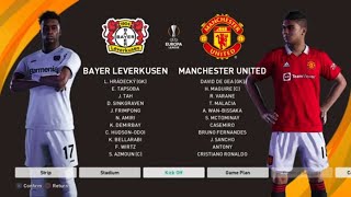 UEFA EUROPA LEAGUE GROUP STAGE   [ BAYER LEVERKUSEN  VS MANCHESTER UTD ] gameplay