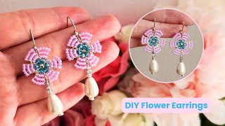 Make your own beautiful pink flower earrings for any occasion!