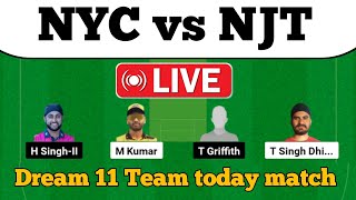 NYC vs NJT Dream11 Team Prediction, NYC vs NJT Dream 11 Team,NYC vs NJT Dream 11,Us Premier League