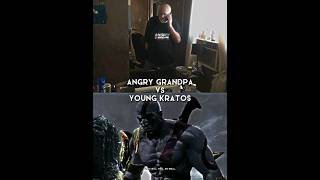 angry grandpa vs young kratos