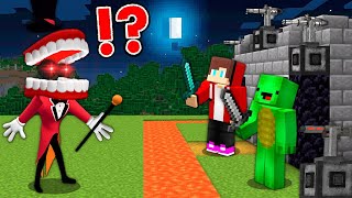 Scary CAINE vs SECURITY HOUSE JJ and Mikey in Minecraft!