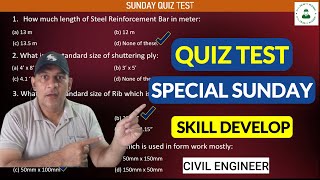 Quiz Test | Sunday Special Test for Civil Engineer | CEI