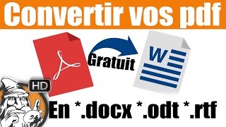 COMMENT CONVERTIR FICHIER PDF EN WORD GRATUIT