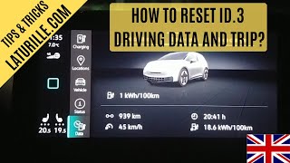 Volkswagen ID.3: How to reset trip and driving data?