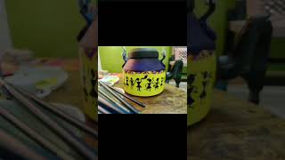 Beautiful warli art on kettle/Diy art on kettle