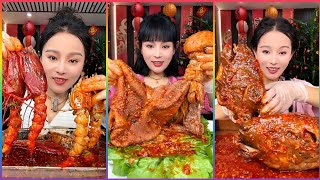 ASMR CHINESE FOOD MUKBANG EATING SHOW | 먹방 ASMR 중국먹방 (Fat Meat, Pork Fat, Pork Belly, 🍜Noodles)